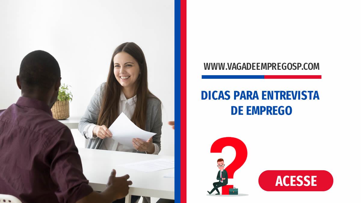 DICAS PARA ENTREVISTA DE EMPREGO