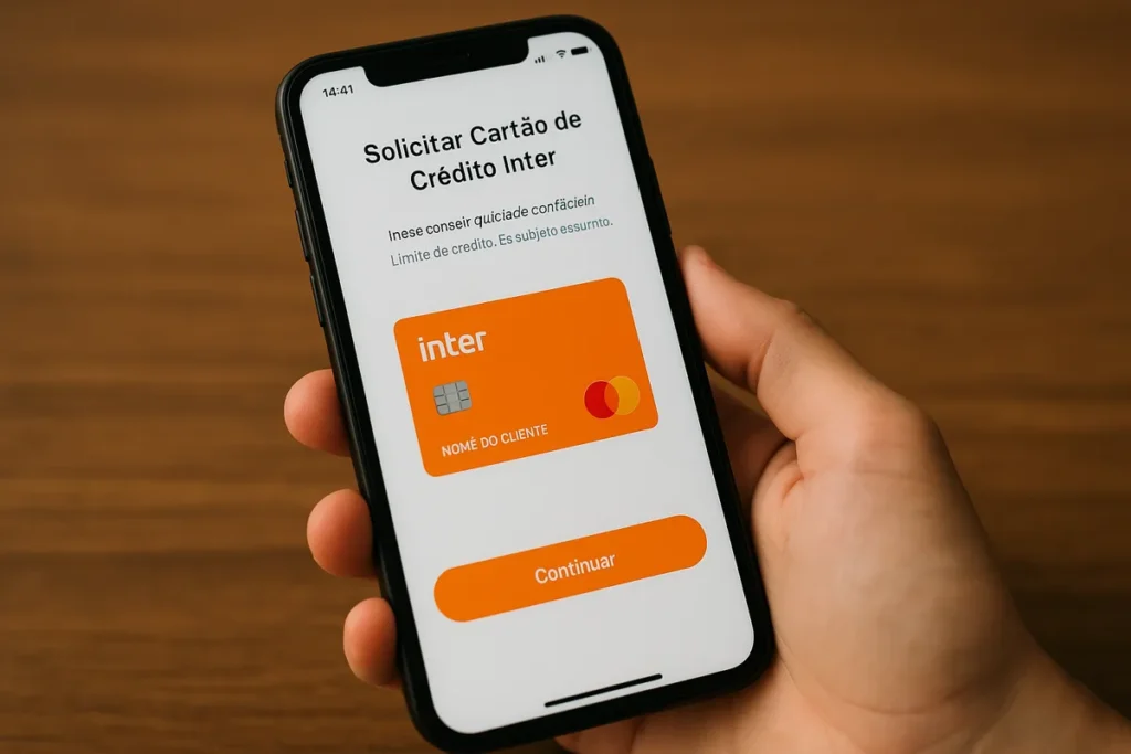como pedir cartão de crédito Inter