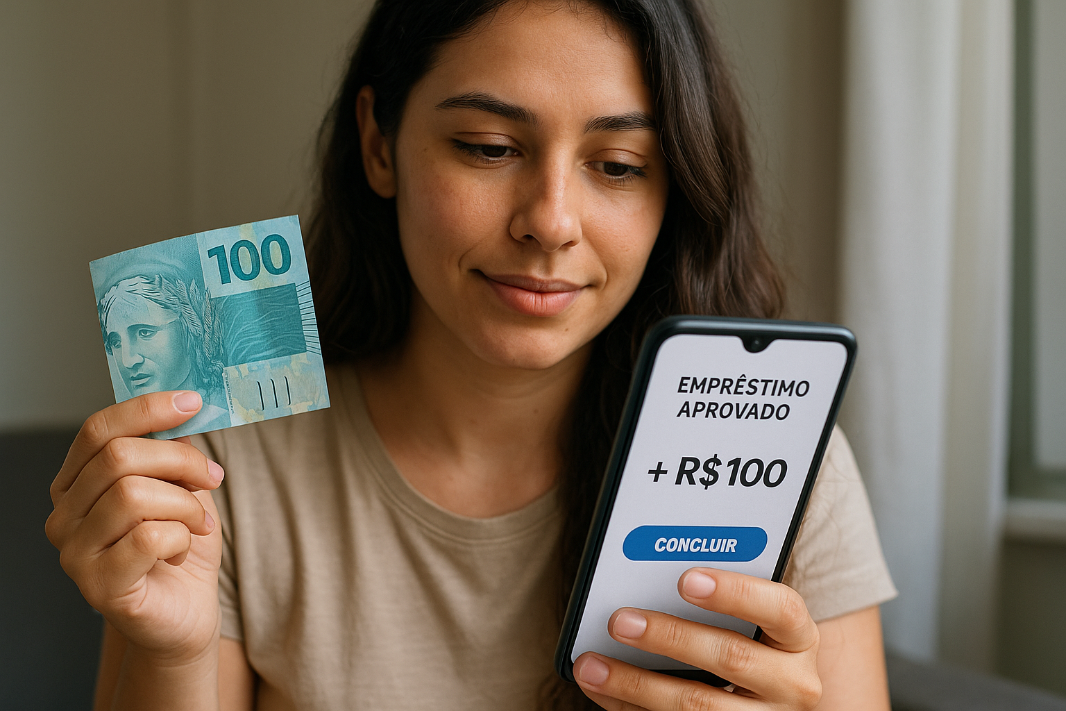 Qual aplicativo empresta R$ 100 na hora
